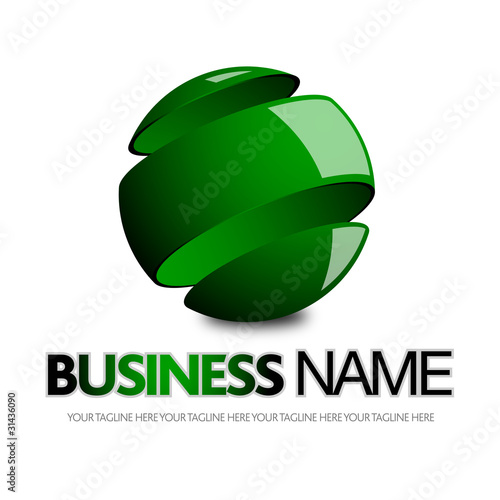 logo, 3d, sfera, cava