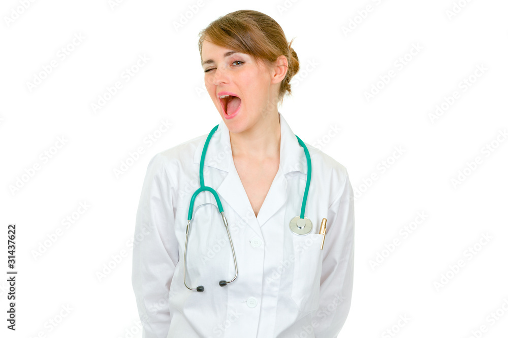 Medical doctor woman with cheerful expression on face Medical doctor woman with cheerful expression on face