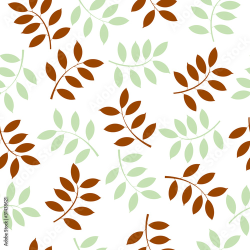 vector illustration of a seamless background made with leaves