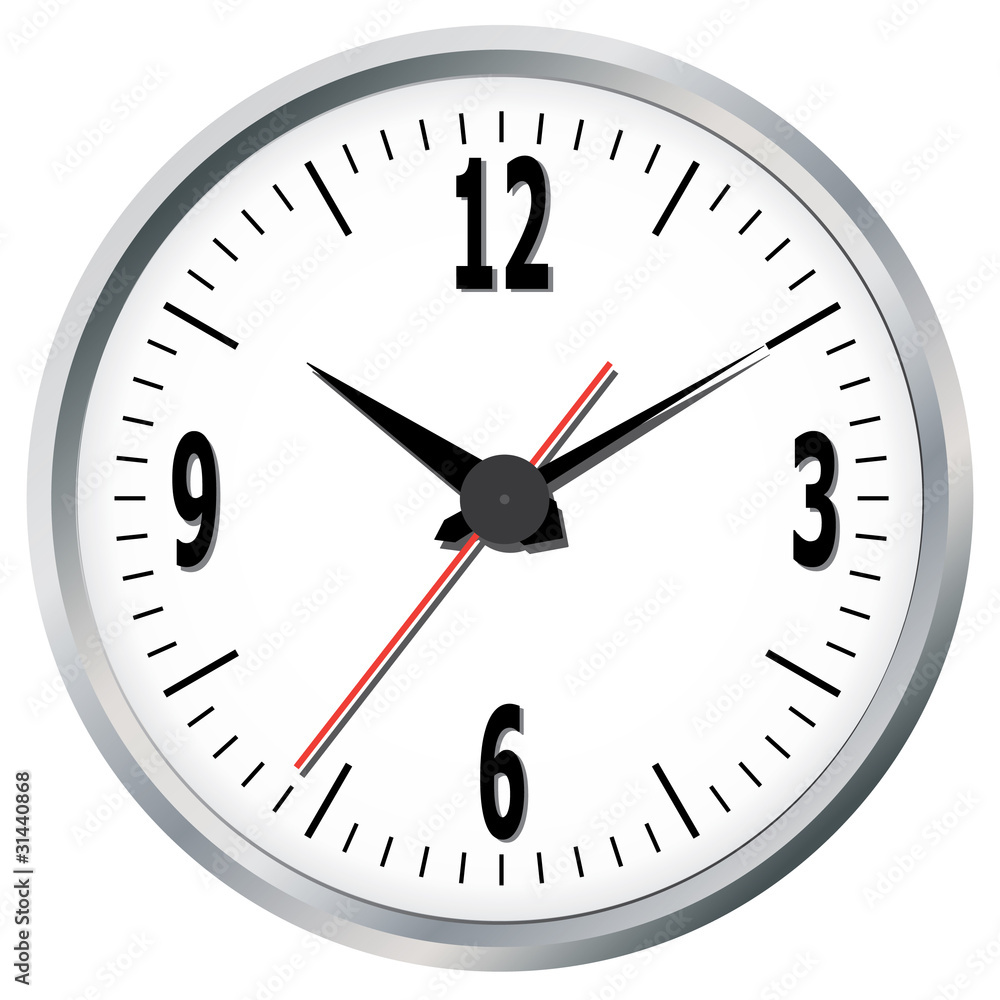 Wall clock. Vector illustration.