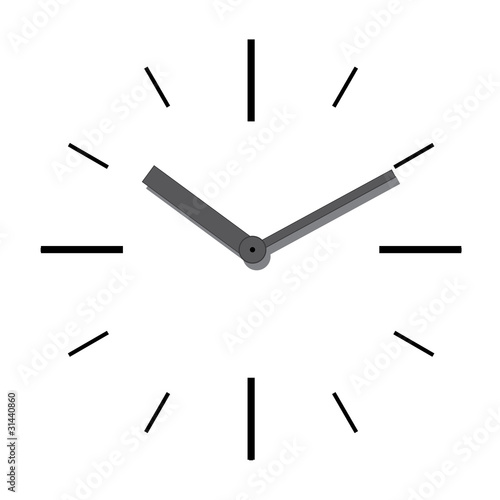 Wall clock. Vector illustration.