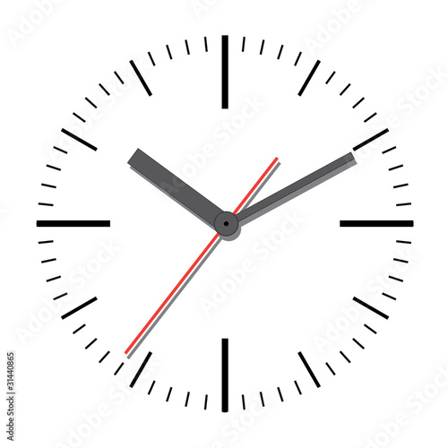 Wall clock. Vector illustration.