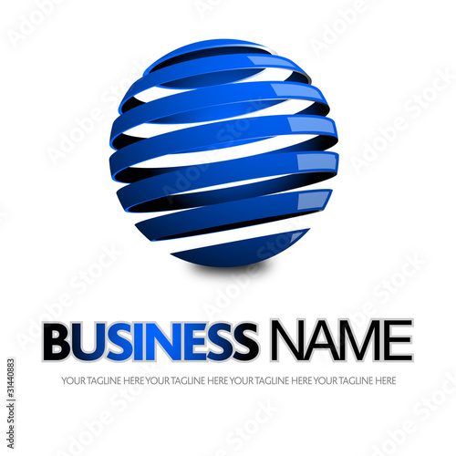 logo, 3d, sfera, cava