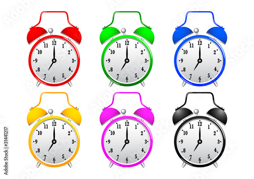 Collection of alarm clocks