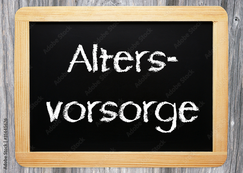 Fototapeta premium Altersvorsorge oder Altersversorgung
