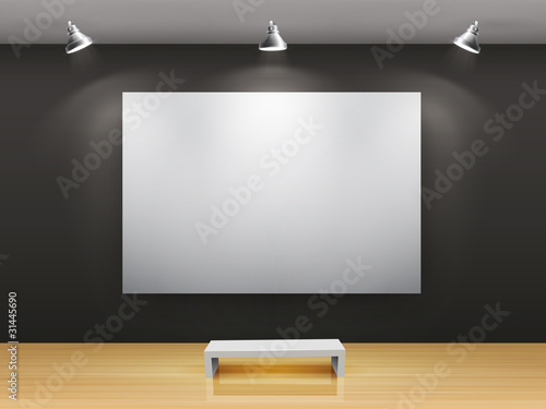 Dark gallery Interior