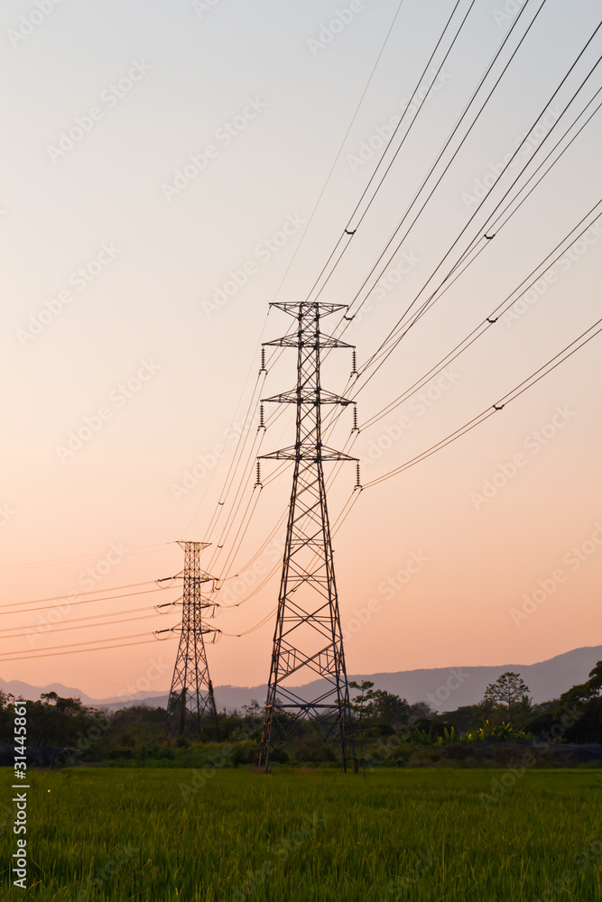 High-voltage towers