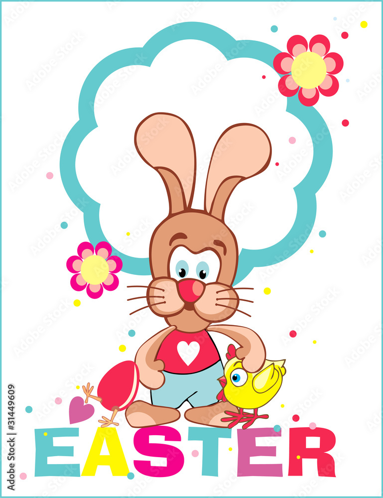 Fototapeta premium rabbit easter illustration