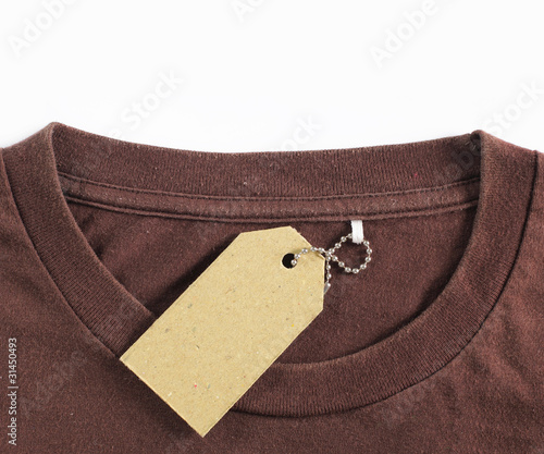 price tag hang over tshirt