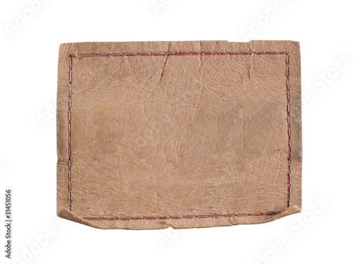 leather blank label