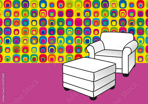 interior moderno con sillón
