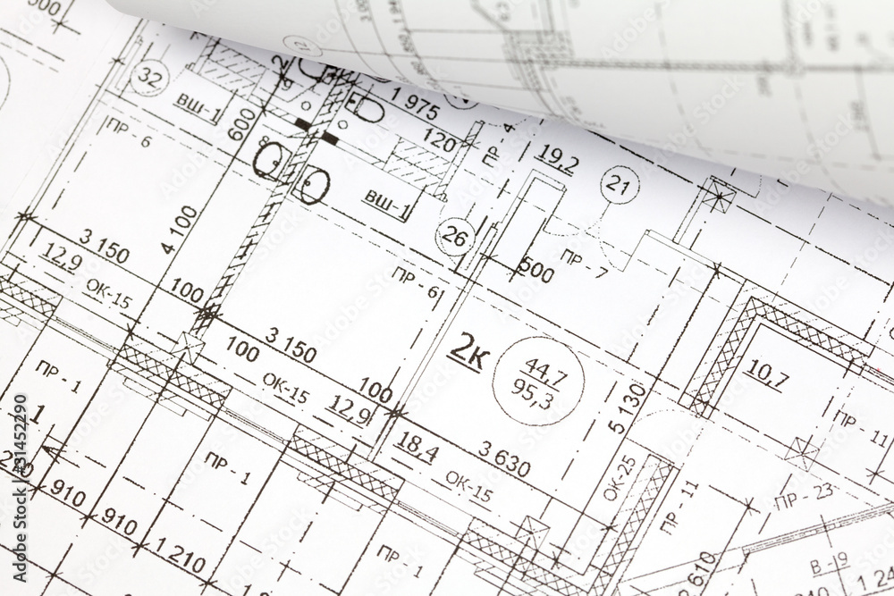background of architectural drawing