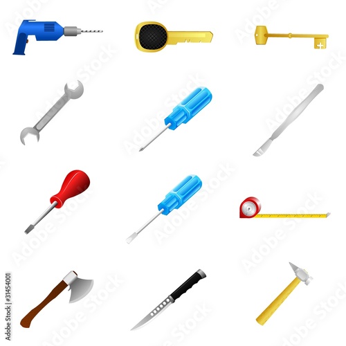 collection of vector images of construction tools