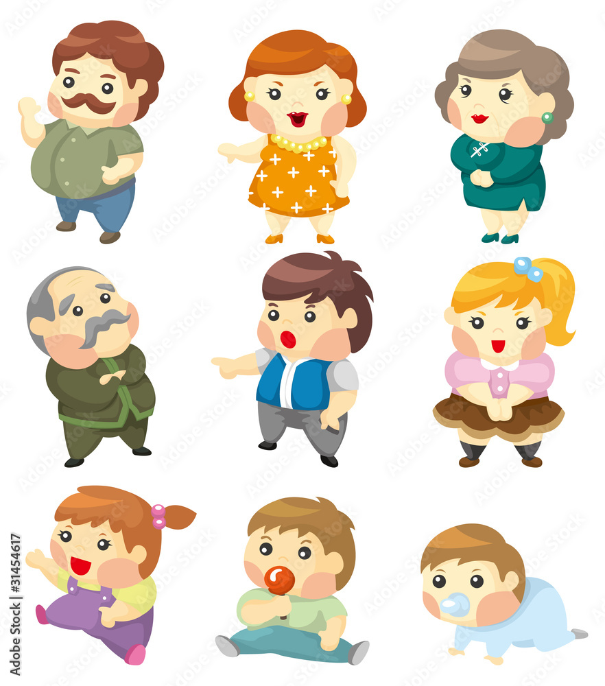 cartoon family icon