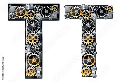Vector mechanical alphabet of gears