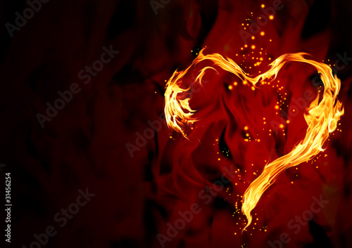 Photography Burning heart