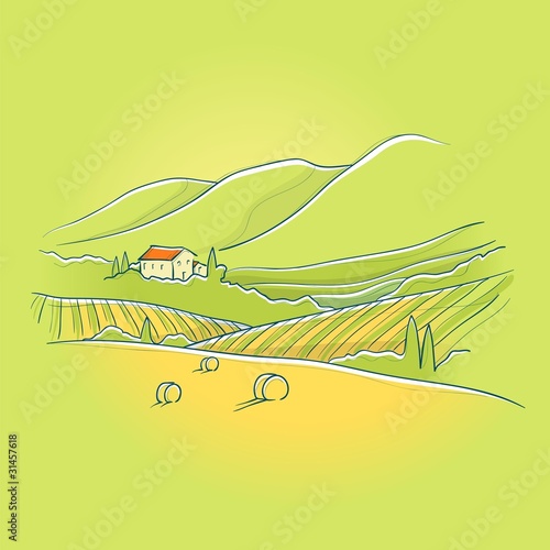 Summer tuscan landscape