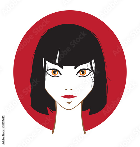 Girl in the red circle