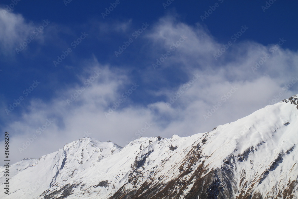 Himalayas and Blue Sky