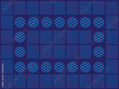 The blue symmetry spirales ornament
