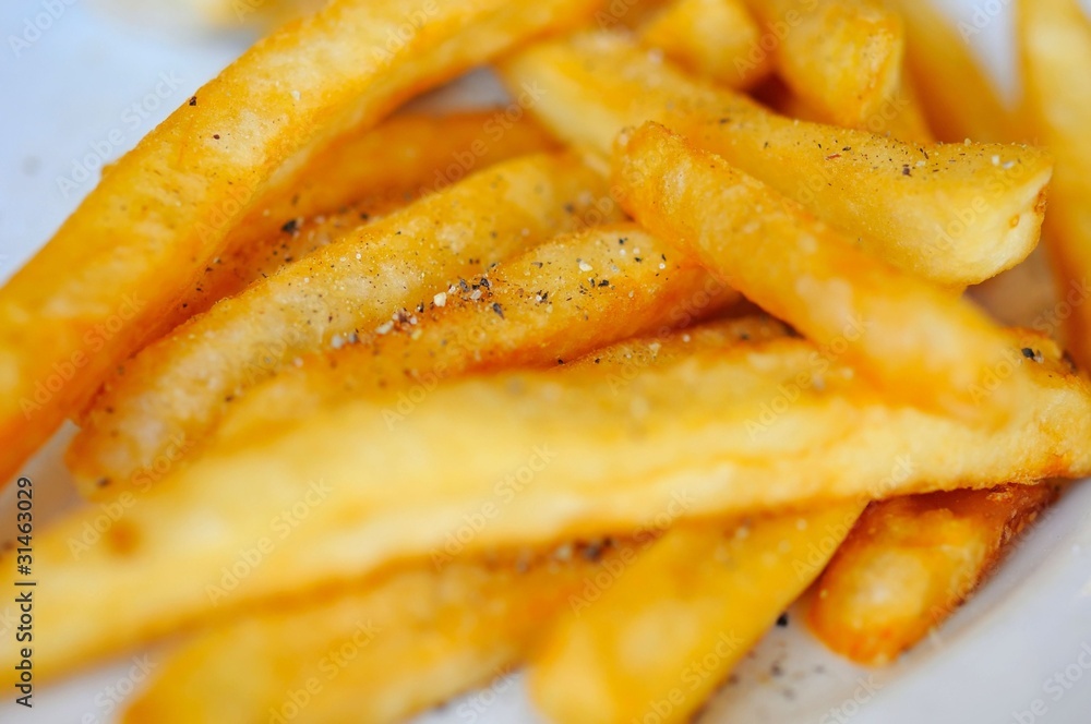 Fried potato with spices
