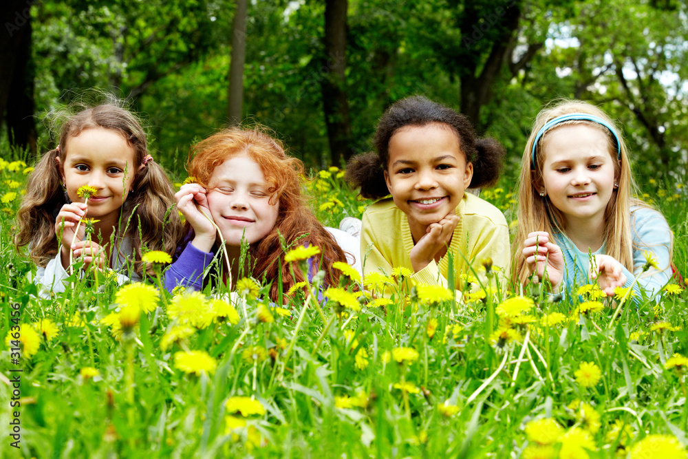 Girls in grass Girls in grass