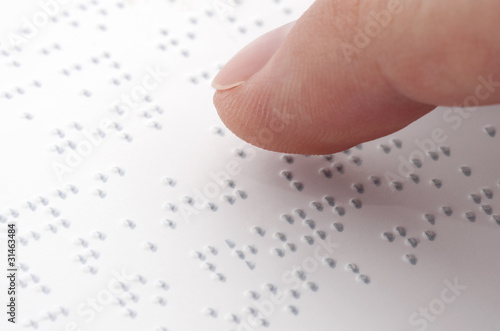 Fotografie, Tablou Braille reading
