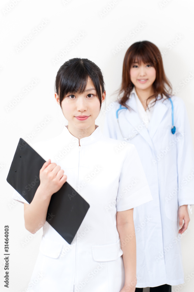 two beautiful asian doctors