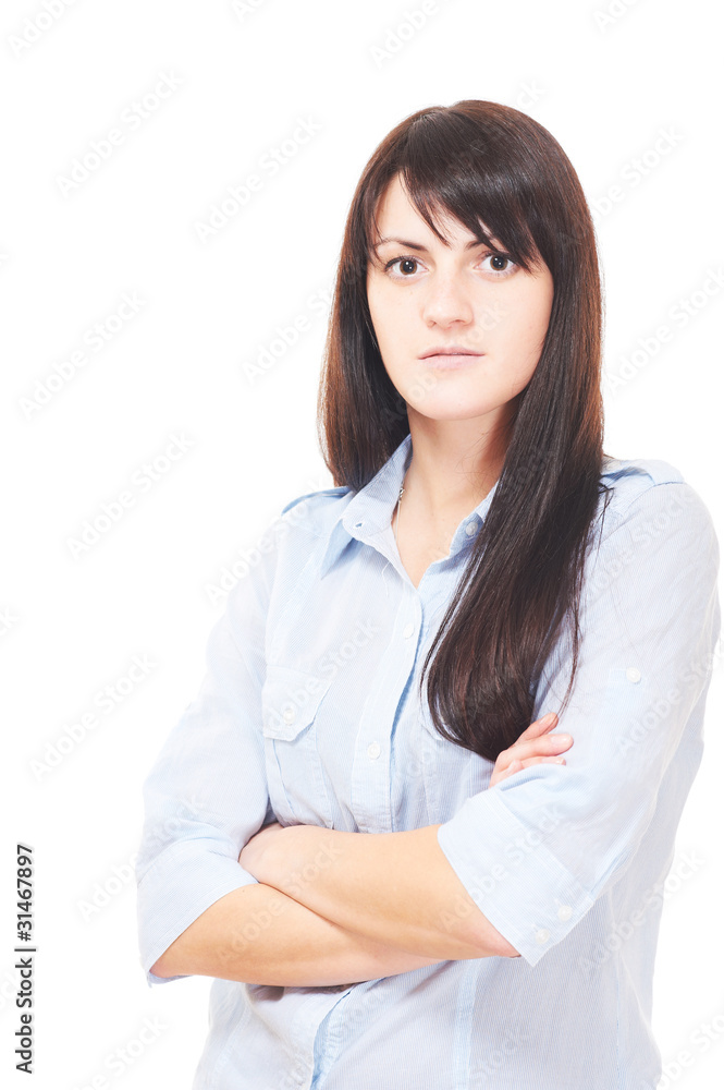 Beautiful young women in shirt white Beautiful young women in shirt white