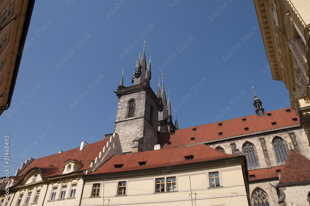 Obraz premium The Church of Our Lady before Týn in Prague Czech Republic