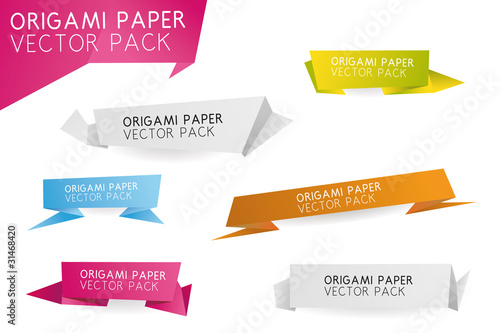 Origami Paper Vector Pack