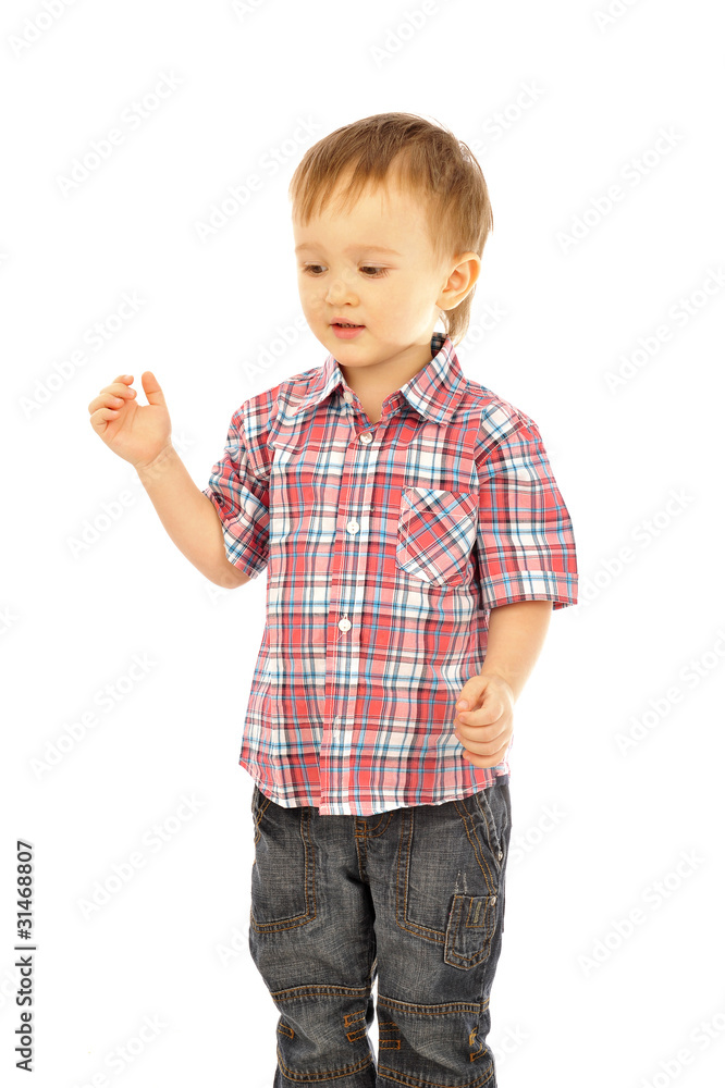 portrait of a little boy over white portrait of a little boy over white