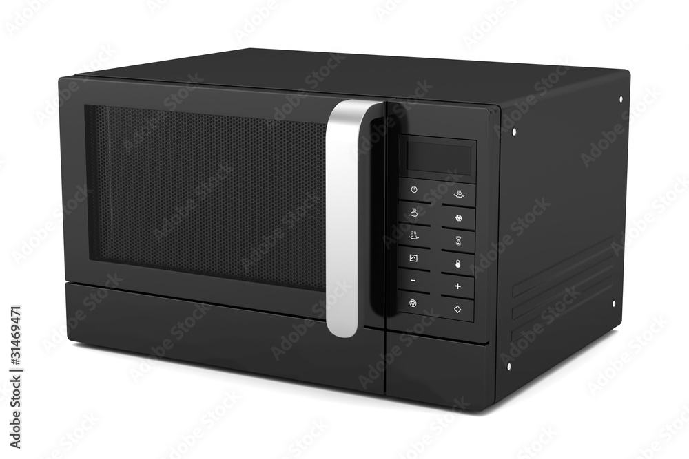 black microwave oven isolated on white background black microwave oven isolated on white background