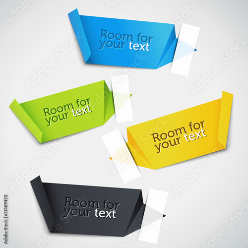 set of origami labels