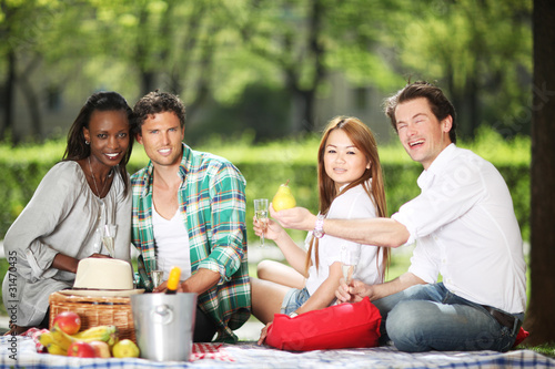 Picknick mit Freunden