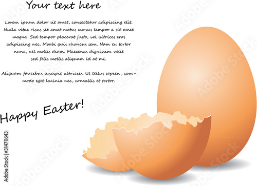 Easter Eggs with text
