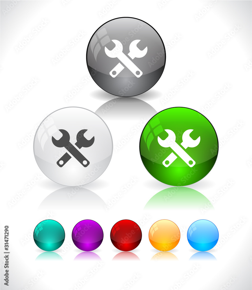 Glossy colorful abstract glass balls. EPS10 file. Glossy colorful abstract glass balls. EPS10 file.