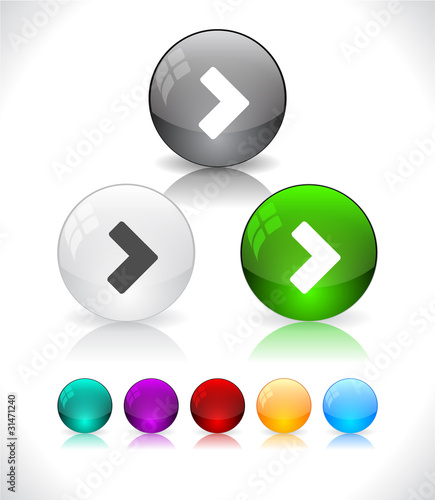 Glossy colorful abstract glass balls. EPS10 file.