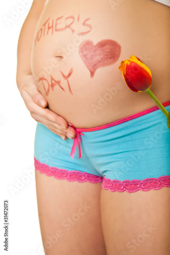 Wallpaper Mural Pregnant woman belly Torontodigital.ca