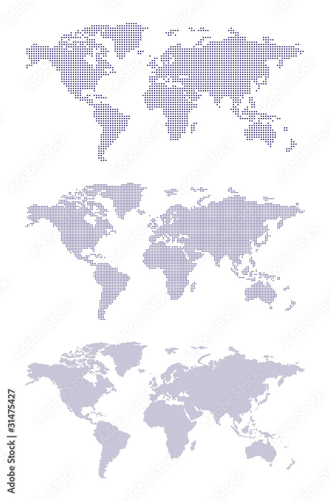 World map in spots