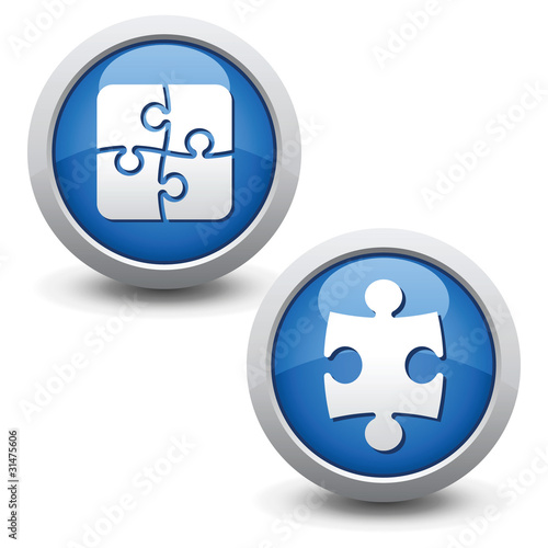 Puzzle web icon, vector eps 8
