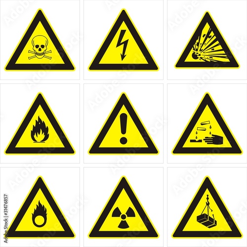Signs caution