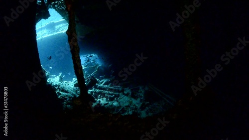 Diving through the holds of the SS Thistlegorm
