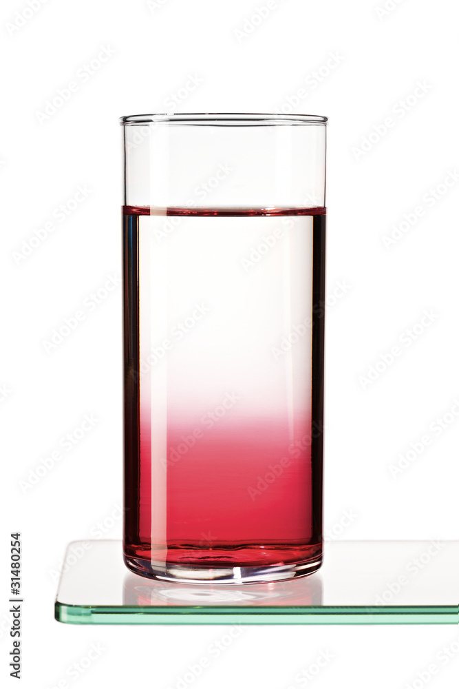 Syrup gradient in water glass Syrup gradient in water glass
