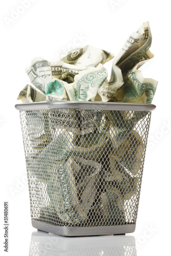 Money in basket