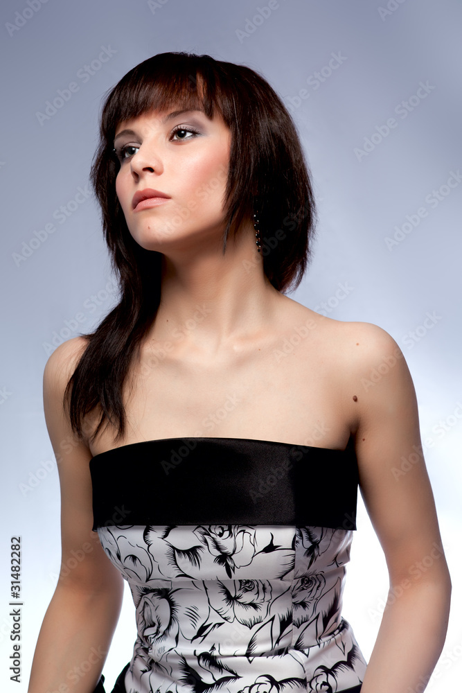 Portrait of beautiful girl, studio Portrait of beautiful girl, studio