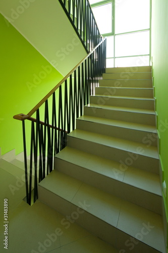 House interior with modern stairs
