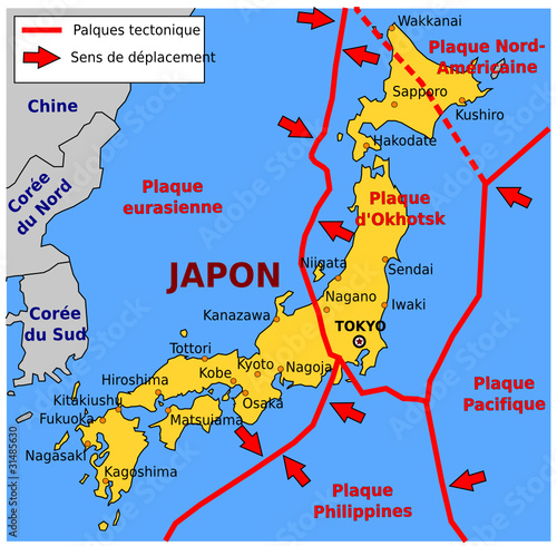 Tectonique des plaques au Japon