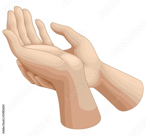 Mani in preghiera-Prayer Hands-Vector