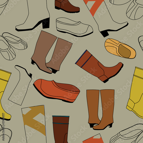 seamless shoes gray pattern